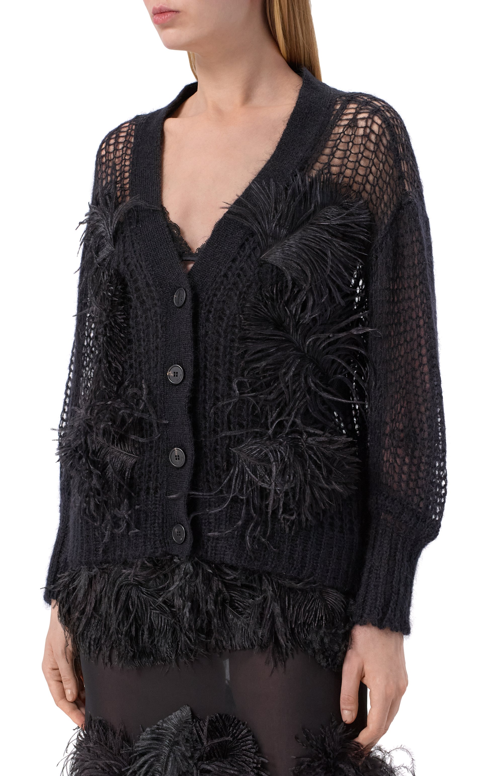 Шерстяной кардиган THE ATTICO, арт. 260WCD00011/KMX002FS, фото 3