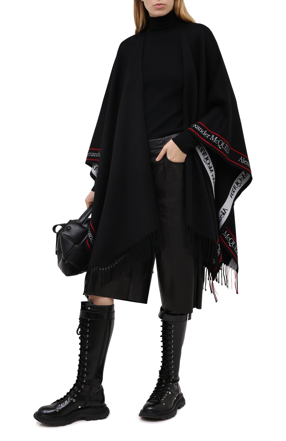 Шерстяная накидка ALEXANDER MCQUEEN, арт. 628293/3777Q, фото 2