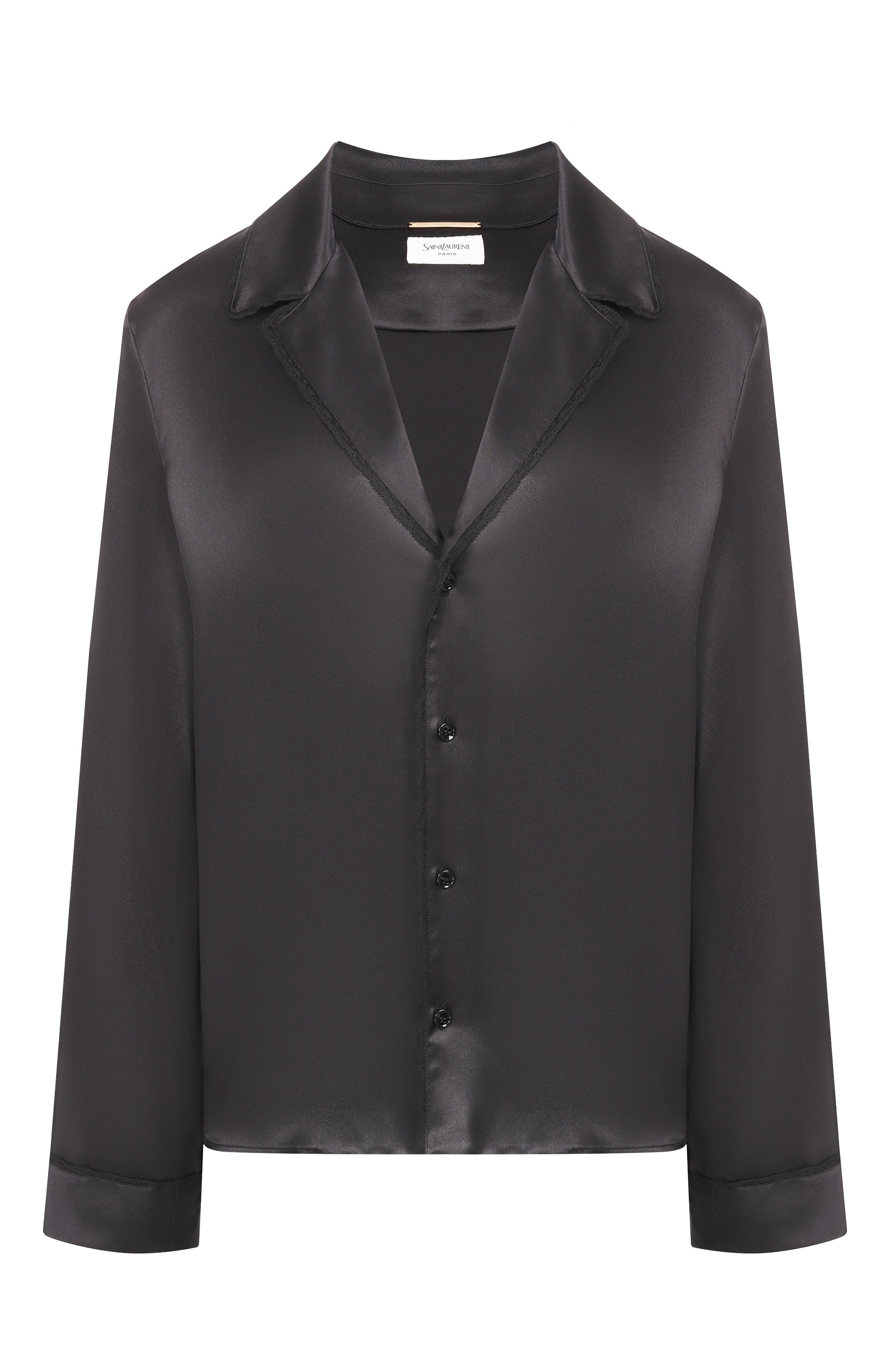 Атласная блузка SAINT LAURENT, арт. 856270/Y7G27, фот о 1