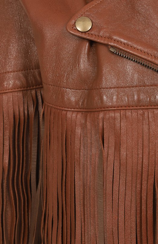 Кожаная куртка Chloé CH25SCM13216 Коричневый  CH25SCM13216 Фото 6