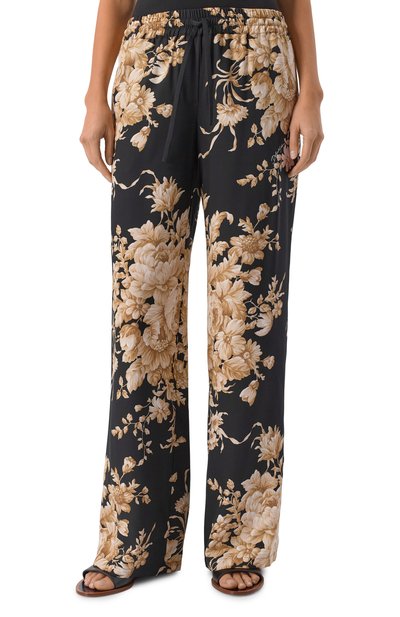 Шелковые брюки DOLCE & GABBANA черного цвета по цене 218000 руб., арт. FTC12T/FSA7Y, фото 3 Шелковые брюки DOLCE & GABBANA, арт. FTC12T/FSA7Y, фото 3