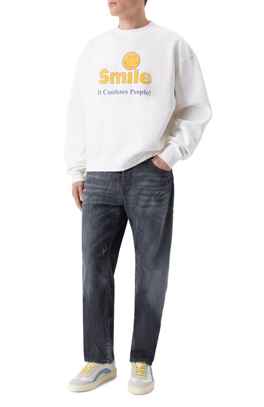 Хлопковый свитшот Dsquared2 S74GU0949/D25030 Белый  S74GU0949/D25030 Фото 2