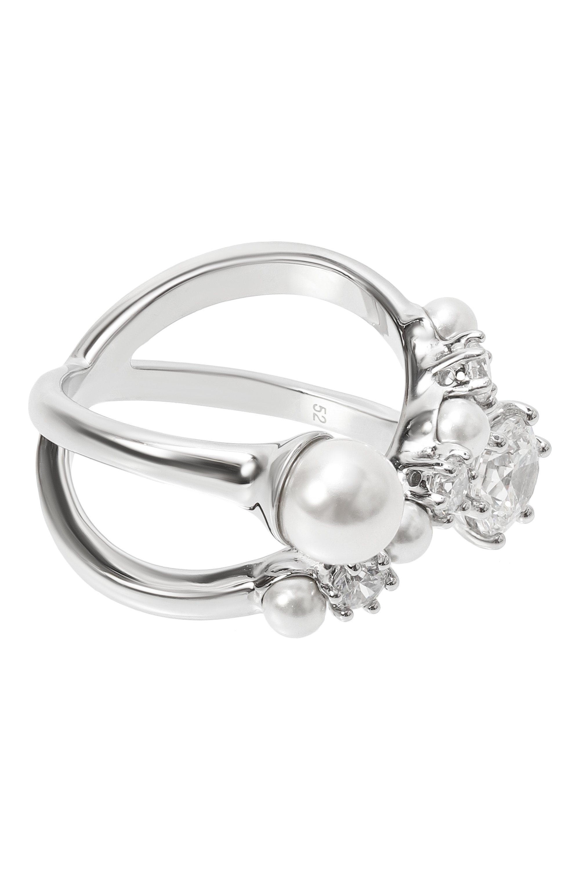 Кольцо matrix SWAROVSKI серебряного цвета по цене 21400 руб., арт. 5714377, фото 1 Кольцо matrix SWAROVSKI, арт. 5714377, фото 1