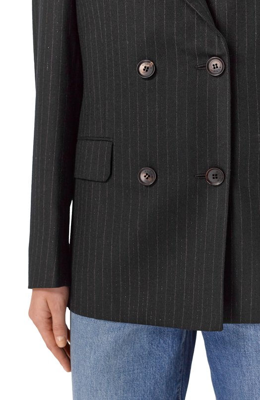 Шерстяной жакет Kiton D60510K0564G01 Чёрный  D60510K0564G01 Фото 5