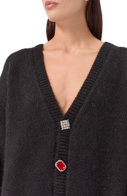 Шерстяной кардиган VETEMENTS UA53KN600B/2902 KNIT Серый  UA53KN600B/2902 KNIT Фото 5