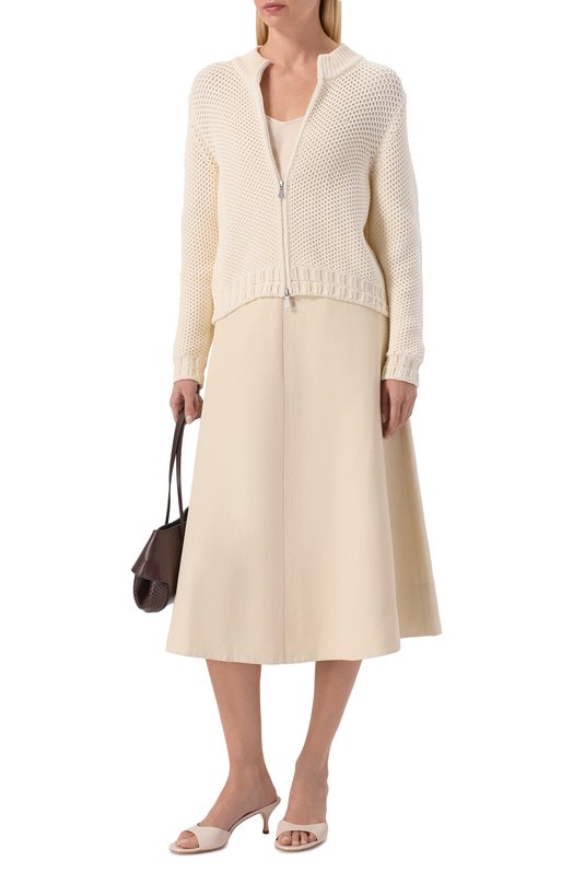 Хлопковый кардиган Gran Sasso 10225/18425 Кремовый  10225/18425 Фото 2