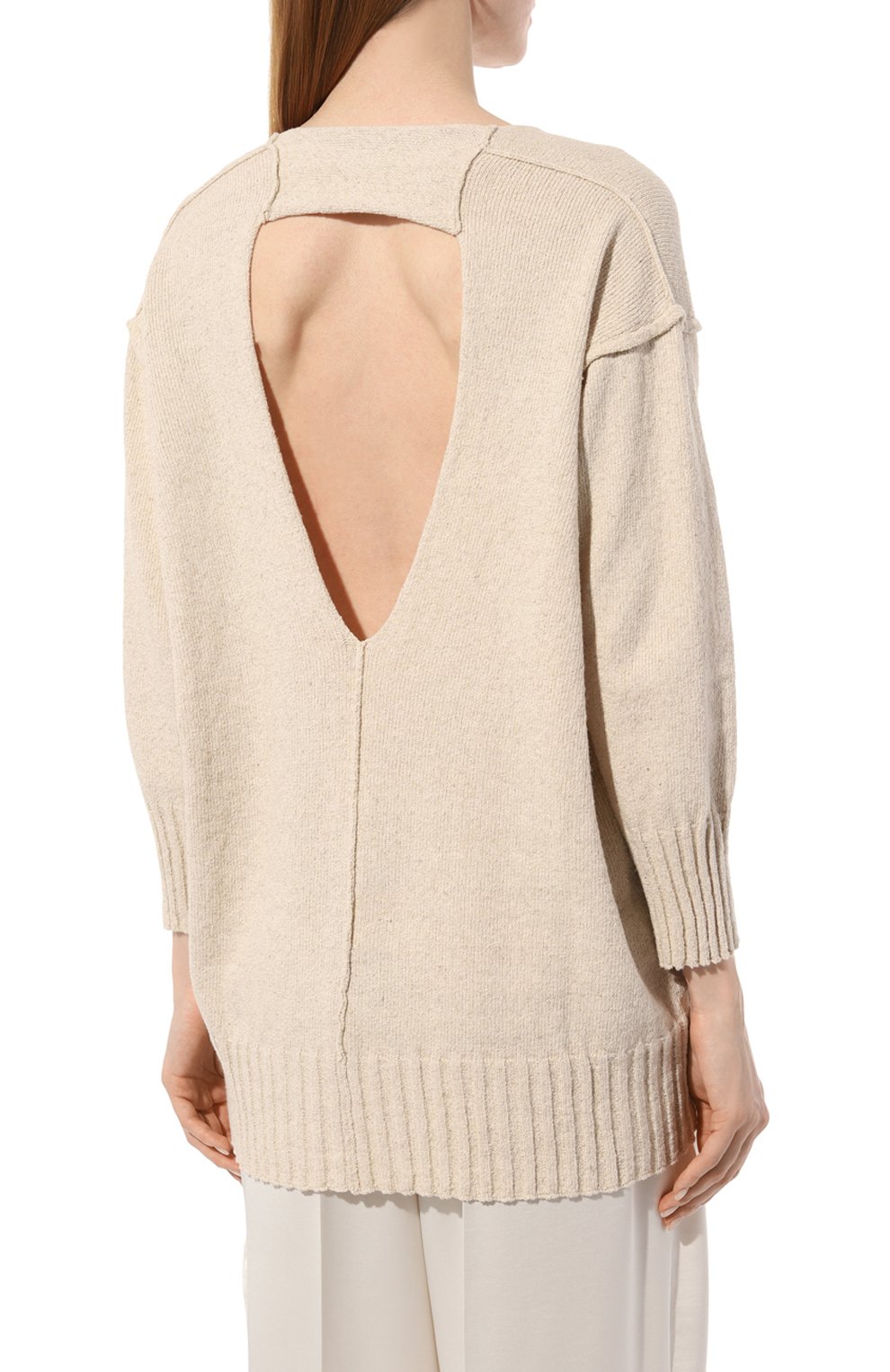 Пуловер из хлопка и льна ISABEL BENENATO, арт. DK104S23, фото 4