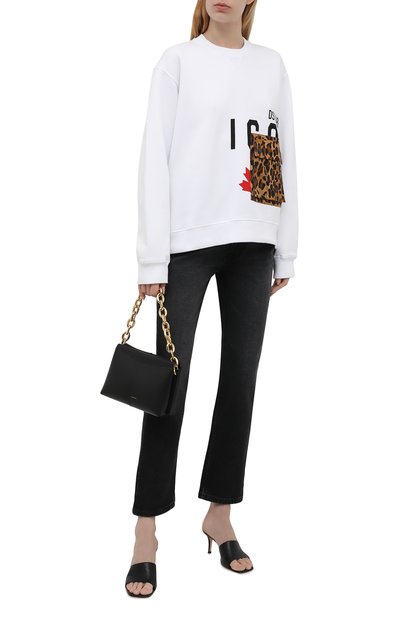 Хлопковый свитшот DSQUARED2 белого цвета по цене 42050 руб., арт. S80GU0049/S25042, фото 2 Хлопковый свитшот DSQUARED2, арт. S80GU0049/S25042, фото 2