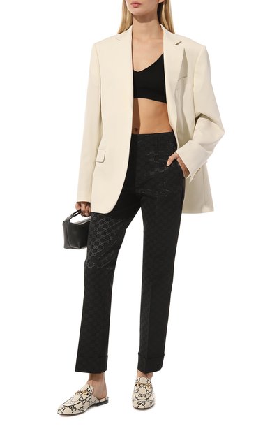 Брюки из хлопка и вискозы GUCCI, арт. 664408 ZAHMD, фото 2