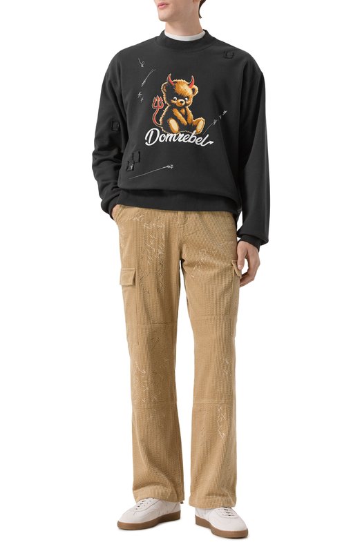 Хлопковый свитшот DOMREBEL M DIABL0 BEAR/SWEATSHIRT Серый  M DIABL0 BEAR/SWEATSHIRT Фото 2