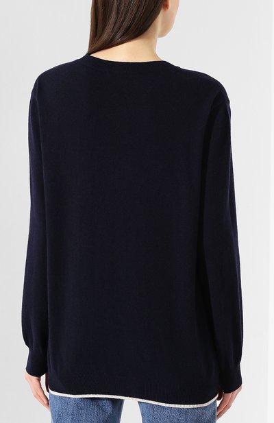 Пуловер из смеси кашемира и шерсти STELLA MCCARTNEY голубого цвета по цене 68000 руб., арт. 600279/S2177, фото 4 Пуловер из смеси кашемира и шерсти STELLA MCCARTNEY, арт. 600279/S2177, фото 4