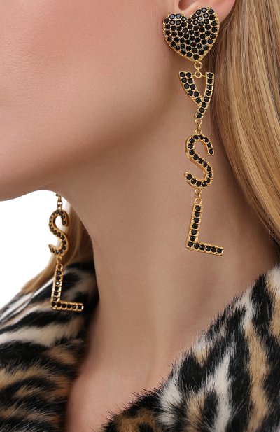 Серьги-клипсы heart SAINT LAURENT, арт. 584228/Y1526, фото 2