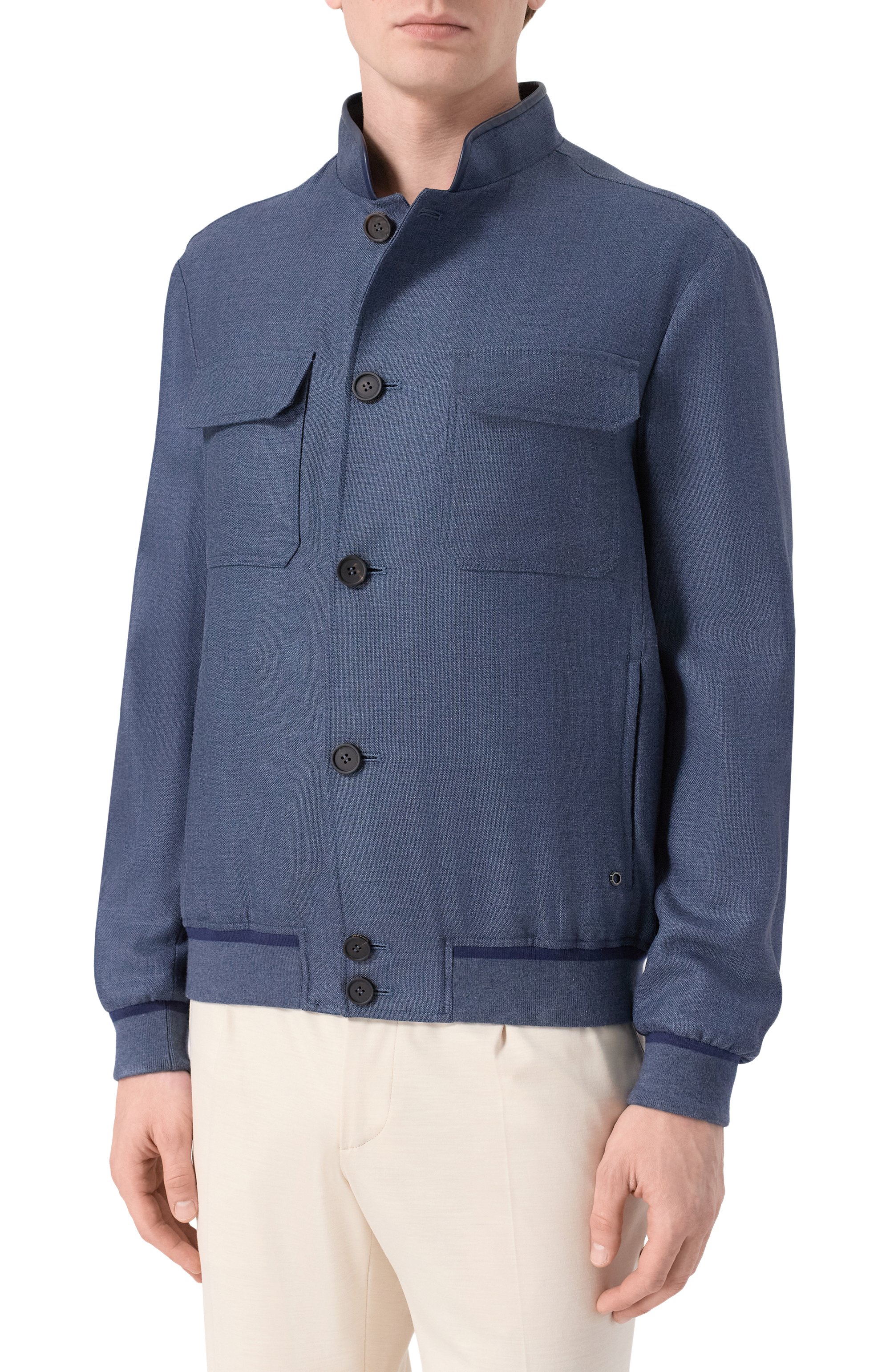 Бомбер из шелка и шерсти STEFANO RICCI, арт. M7J6100110/KL003U, фото 3