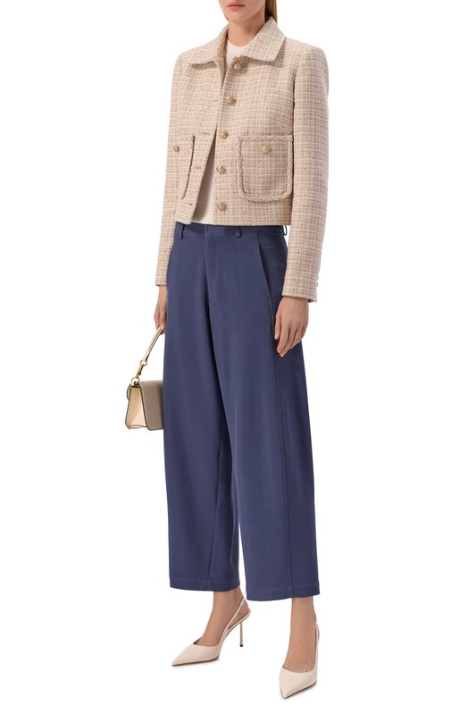 Брюки из шерсти и шелка Kiton D61104K0910G Синий  D61104K0910G Фото 2