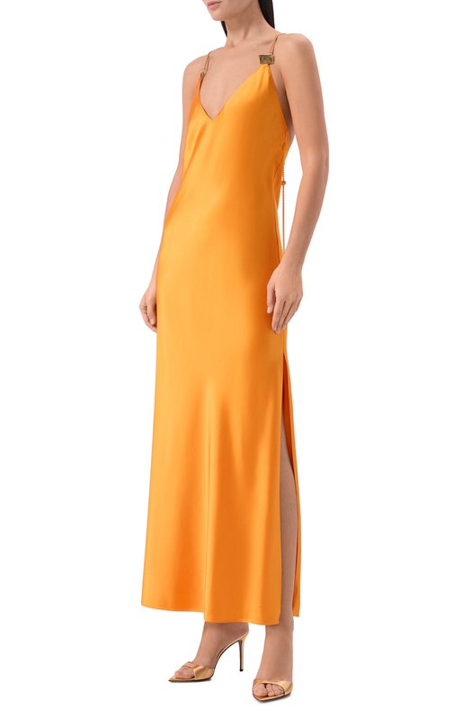 Атласное платье Daname 626SS6807A Оранжевый  626SS6807A Фото 2