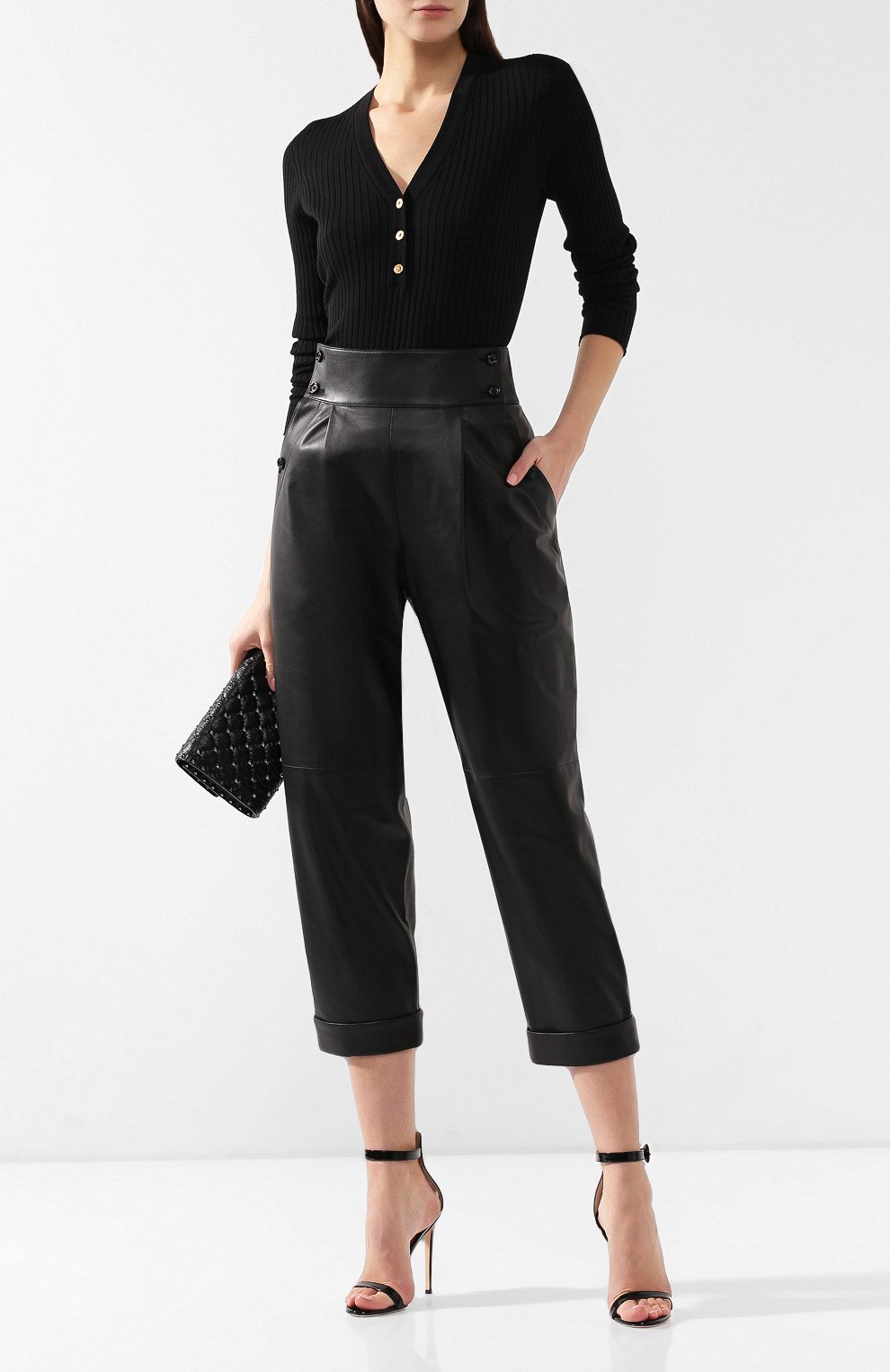 Кожаные брюки RALPH LAUREN, арт. 290748306, фото 2