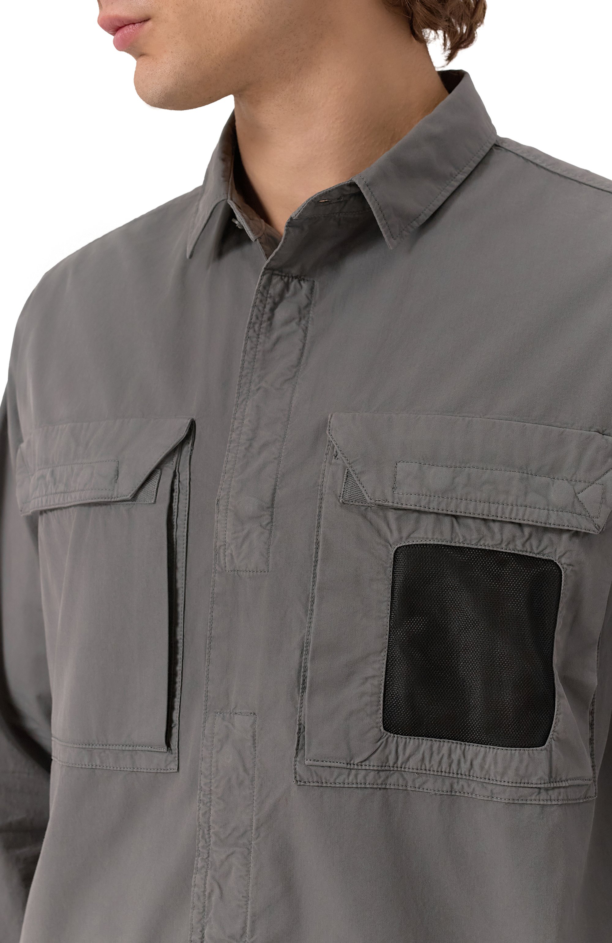 Хлопковая рубашка C.P. COMPANY, арт. 18CM0S142A110143G, фото 5