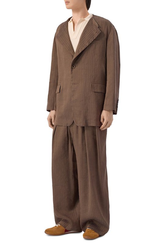 Кожаные кроссовки Uma Wang US9587 Коричневый  US9587 Фото 2