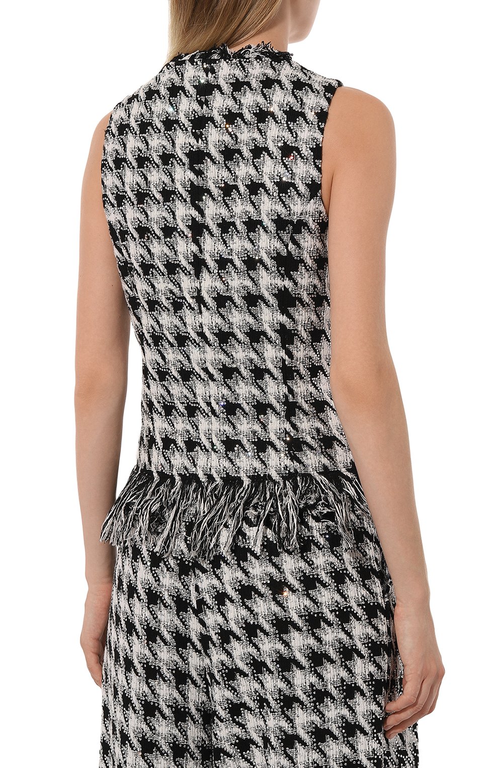 Твидовый жилет с отделкой стразами GIUSEPPE DI MORABITO, арт. 02SST0252C 02300, фото 4