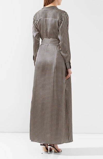 Шелковое платье KITON коричневого цвета по цене 164500 руб., арт. D49346K09S75, фото 4 Шелковое платье KITON, арт. D49346K09S75, фото 4
