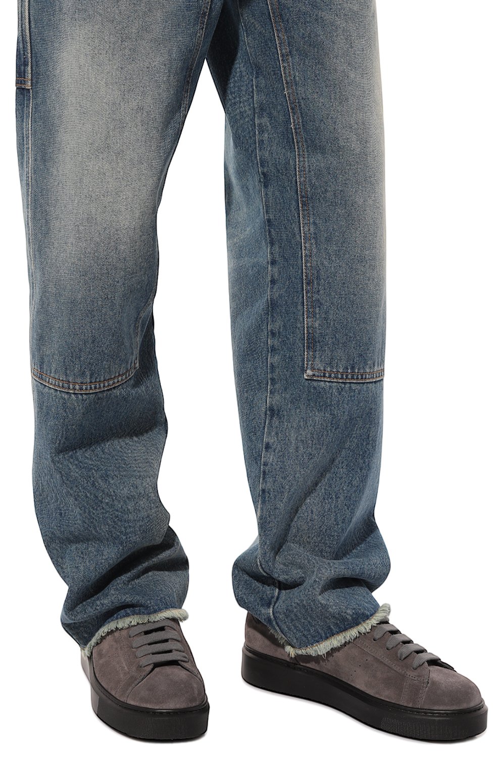 Замшевые кеды DOUCAL'S темно-серого цвета по цене 51450 руб., арт. DU2852ALEXPF651N, фото 3 Замшевые кеды DOUCAL'S, арт. DU2852ALEXPF651N, фото 3