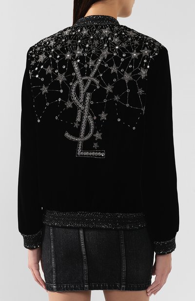 Бомбер из вискозы SAINT LAURENT, арт. 579965/Y525R, фото 4