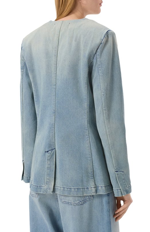 Джинсовый жакет 3x1 31-WB1001-DR1128/THE CLEAN BLAZER Голубой  31-WB1001-DR1128/THE CLEAN BLAZER Фото 4