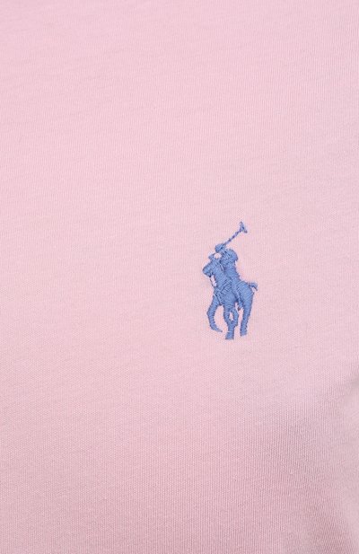 Хлопковая футболка POLO RALPH LAUREN светло-розового цвета по цене 8995 руб., арт. 211847073, фото 5 Хлопковая футболка POLO RALPH LAUREN, арт. 211847073, фото 5