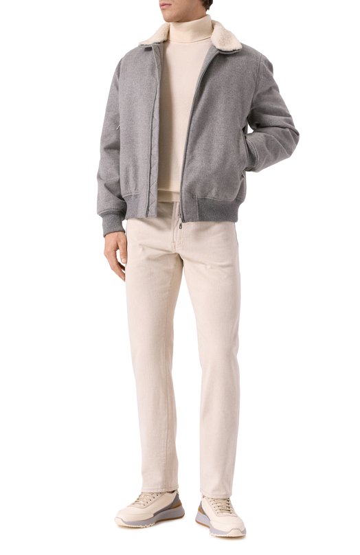 Утепленный бомбер Brunello Cucinelli MM4006889 Серый  MM4006889 Фото 2