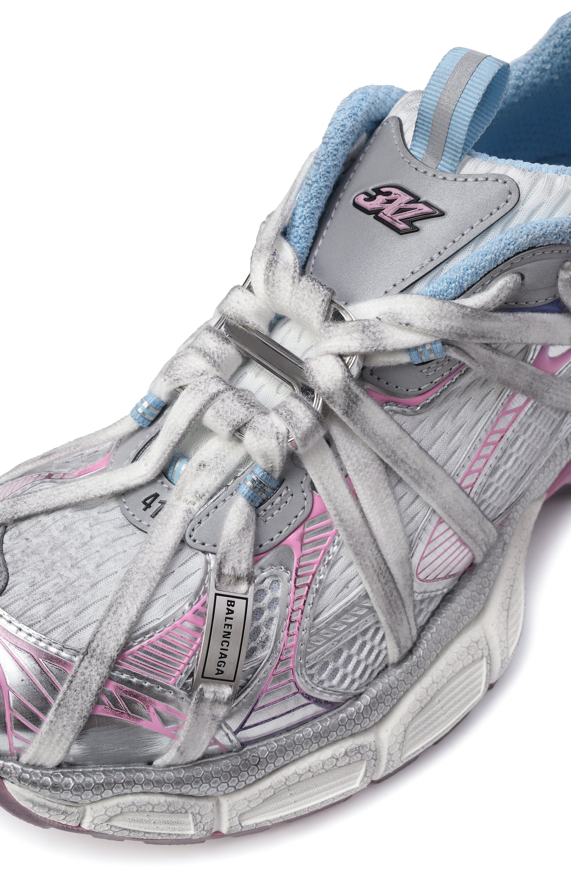Комбинированные кроссовки 3xl extreme laces b BALENCIAGA серого цвета по цене 224000 руб., арт. 825599/W3XCH, фото 7 Комбинированные кроссовки 3xl extreme laces b BALENCIAGA, арт. 825599/W3XCH, фото 7