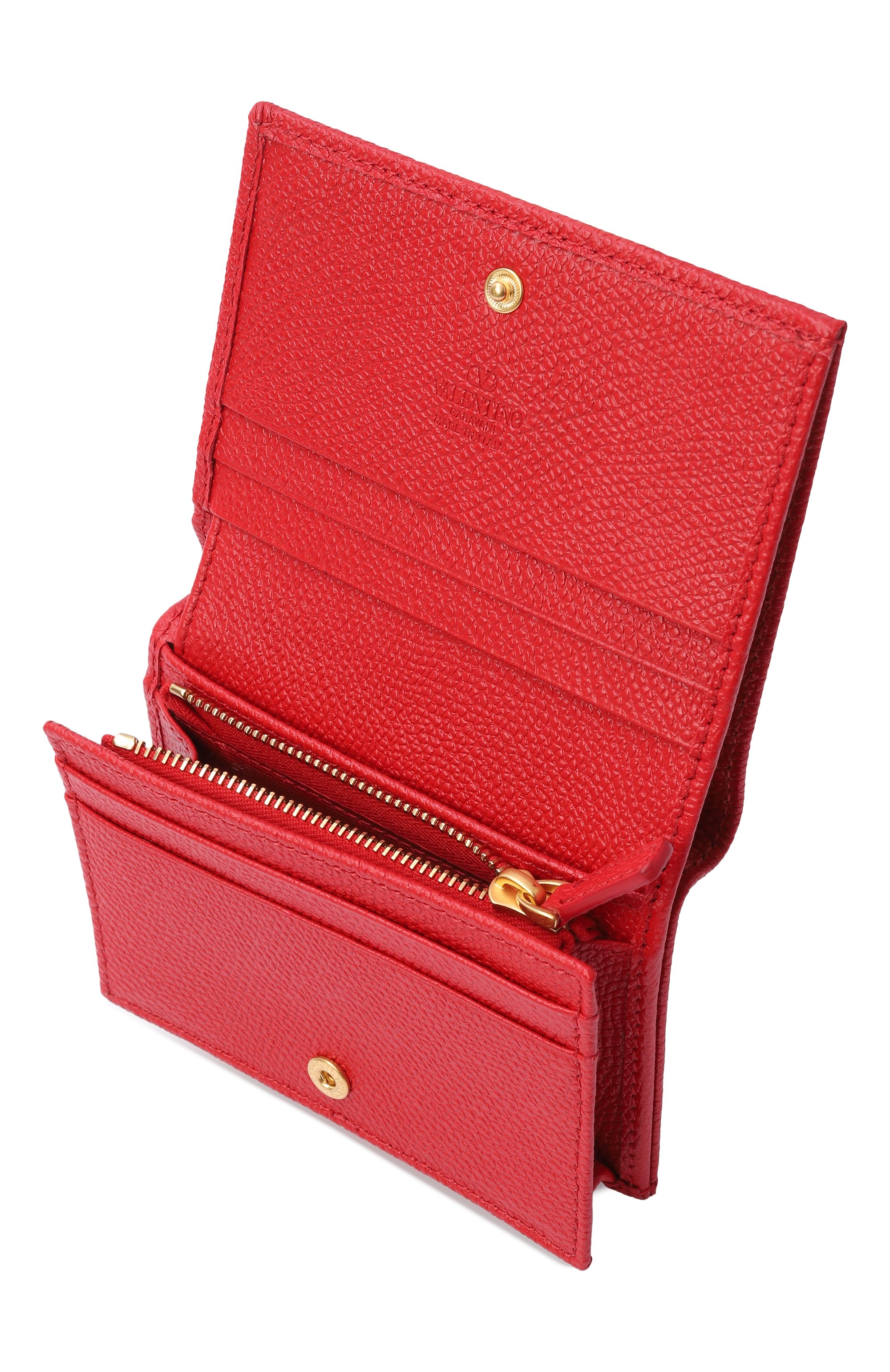 Кожаное портмоне VALENTINO красного цвета по цене 55450 руб., арт. 9W2P0AJ3/SNP, фото 3 Кожаное портмоне VALENTINO, арт. 9W2P0AJ3/SNP, фото 3