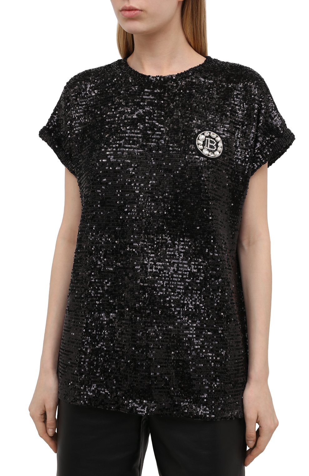 Футболка с пайетками BALMAIN, арт. VF11351/X444, фото 3