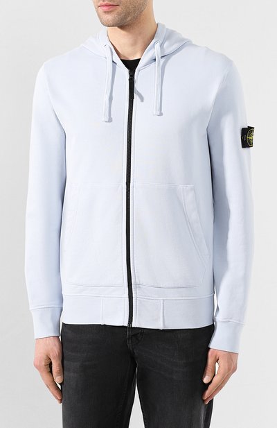 Хлопковая толстовка STONE ISLAND голубого цвета по цене 37050 руб., арт. 721564251, фото 3 Хлопковая толстовка STONE ISLAND, арт. 721564251, фото 3