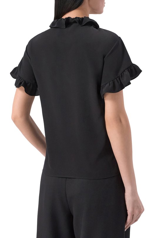 Шелковый топ Chloé CH26SHT33005 Чёрный  CH26SHT33005 Фото 4