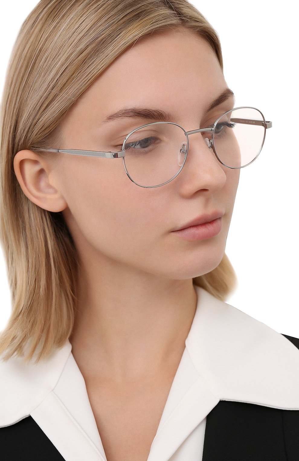 Оправа BALENCIAGA серебряного цвета по цене 25800 руб., арт. BB0036 002, фото 2 Оправа BALENCIAGA, арт. BB0036 002, фото 2