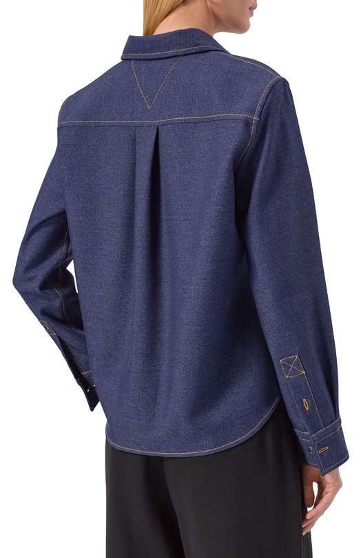 Шерстяная рубашка Bottega Veneta 832289/V5VQ0 Синий  832289/V5VQ0 Фото 4