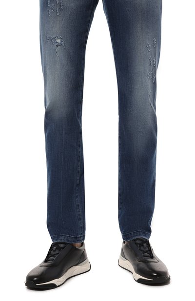 Кожаные кроссовки innova SANTONI, арт. MBIG22027BINTG0N, фот�о 3