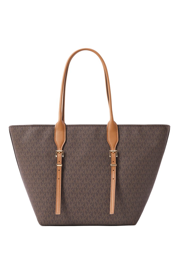 Женская сумка-тоут moore MICHAEL MICHAEL KORS коричневого цвета, арт. 30R5G90T7B | Фото 6 (Материал сплава: Проставлено; Драгоценные камни: Проставлено; Размер: large; Материал: Экокожа, Канва)