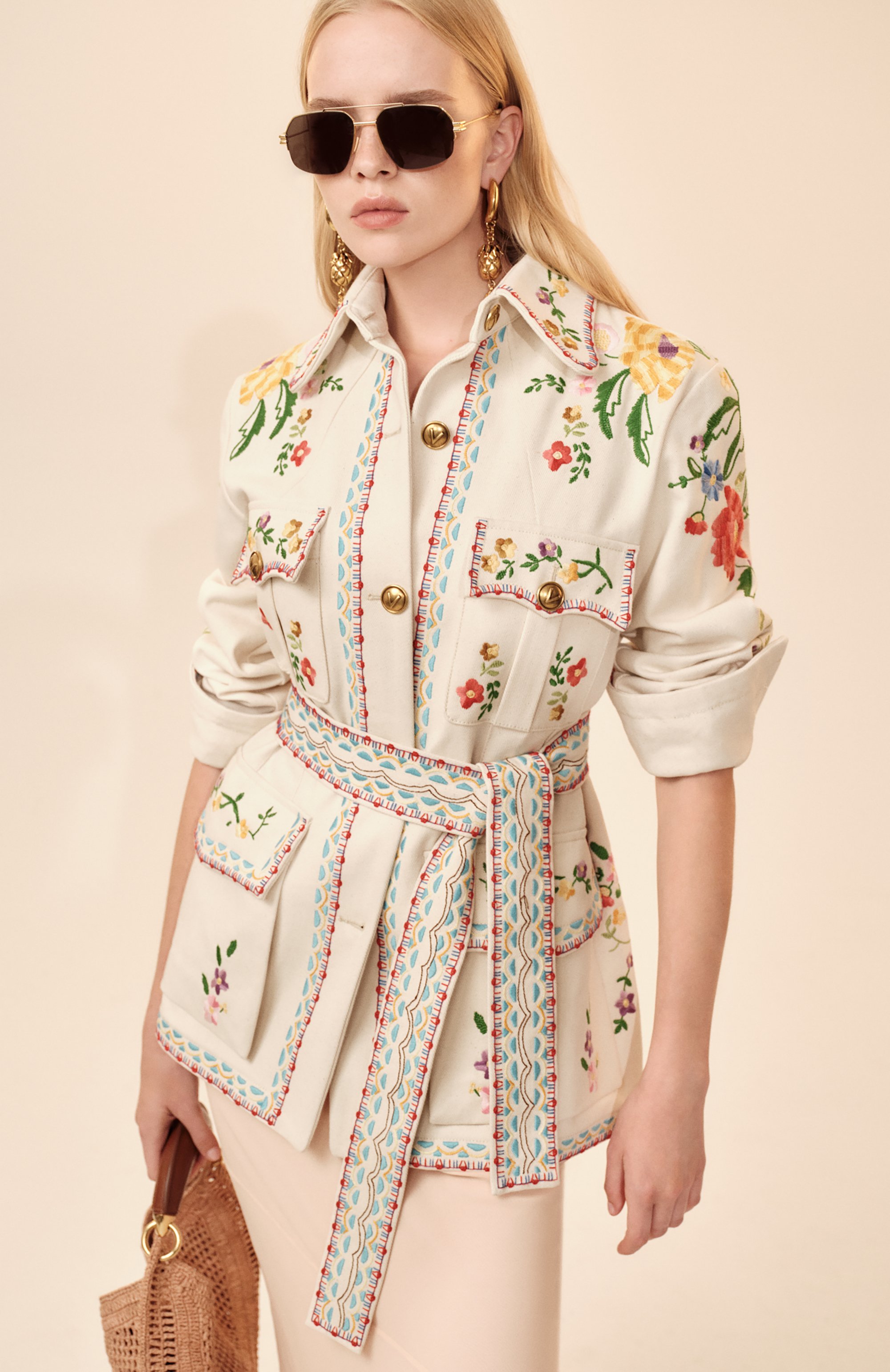 Хлопковый жакет VALENTINO, арт. 6B3DC04J918, фото 6