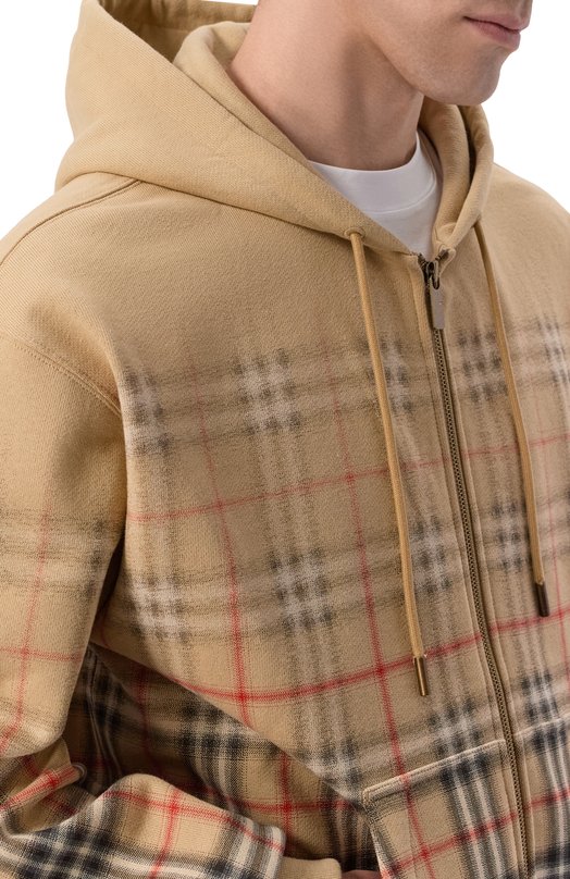 Хлопковая толстовка Burberry 8119034 Бежевый  8119034 Фото 5