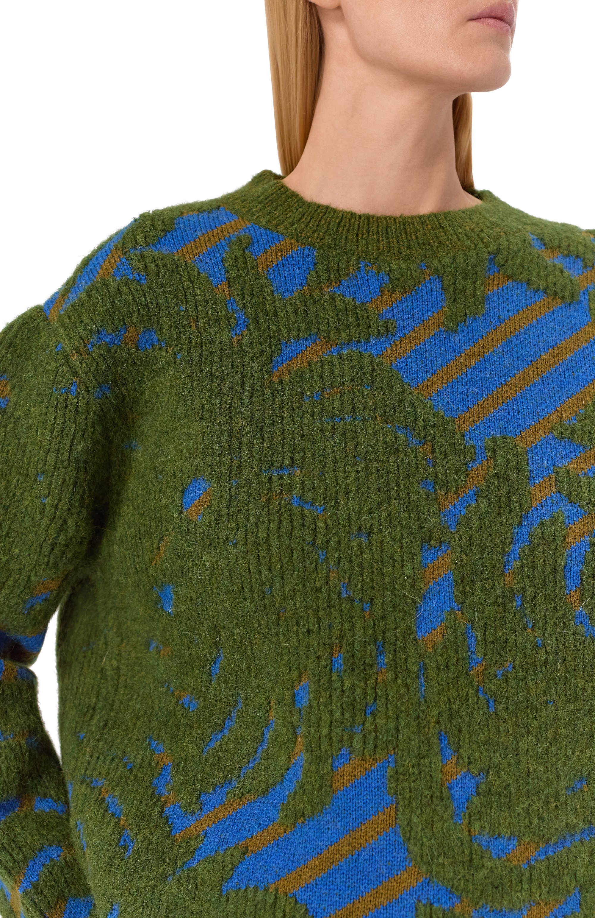 Шерстяной свитер DRIES VAN NOTEN зеленого цвета по цене 99500 руб., арт. 252-011254-2725, фото 5 Шерстяной свитер DRIES VAN NOTEN, арт. 252-011254-2725, фото 5