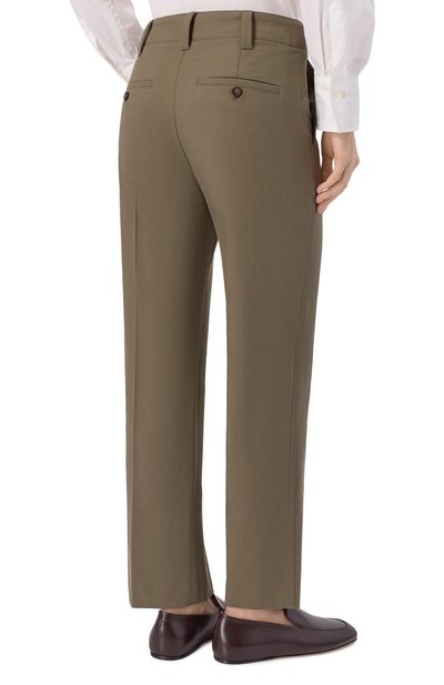 Хлопковые брюки BRUNELLO CUCINELLI хаки цвета по цене 174500 руб., арт. MA126P8854, фото 4 Хлопковые брюки BRUNELLO CUCINELLI, арт. MA126P8854, фото 4