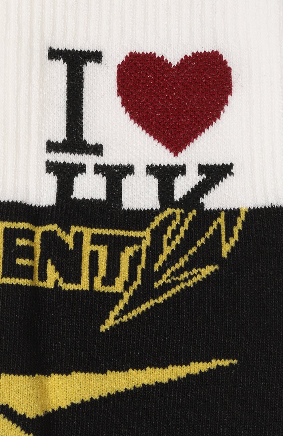Хлопковые носки VETEMENTS черно-белого цвета по цене 10450 руб., арт. UE64S0900B, фото 2 Хлопковые носки VETEMENTS, арт. UE64S0900B, фото 2