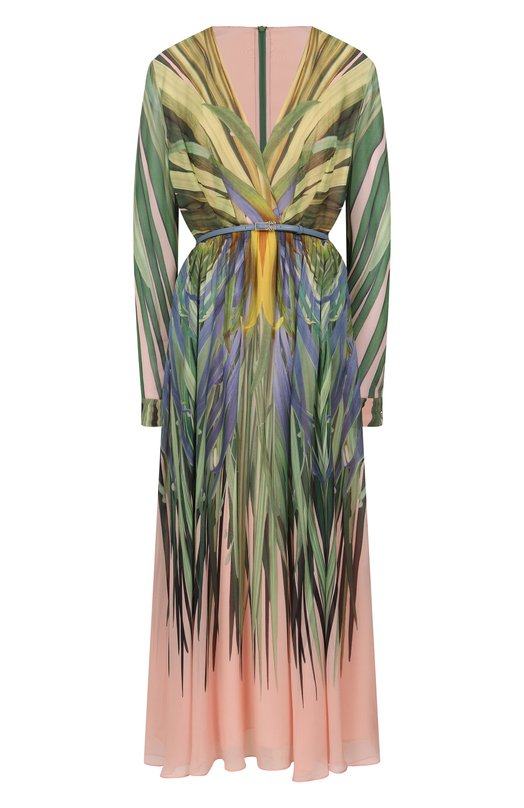 Платье из вискозы и шелка Elie Saab D0750PP25/VI005 Разноцветный D0750PP25/VI005