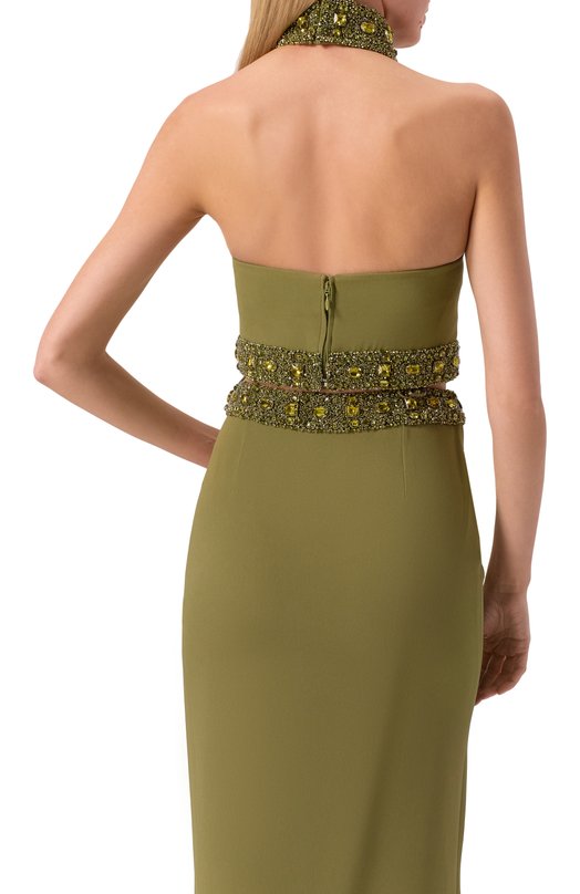 Топ с отделкой бисером  Zuhair Murad RTP25051/CRCA016 Зелёный  RTP25051/CRCA016 Фото 4