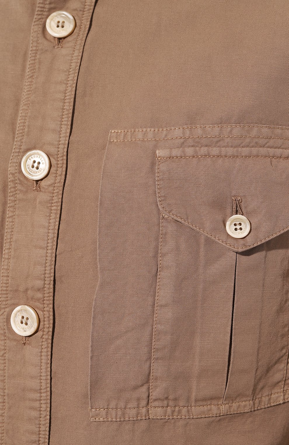 Куртка-рубашка изо льна и хлопка BRUNELLO CUCINELLI, арт. M291DB6220, фото 5
