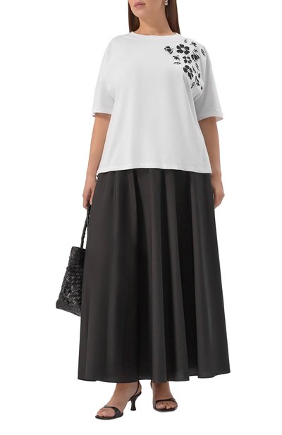 Хлопковая футболка MARINA RINALDI, арт. P0MP0SA, фото 2