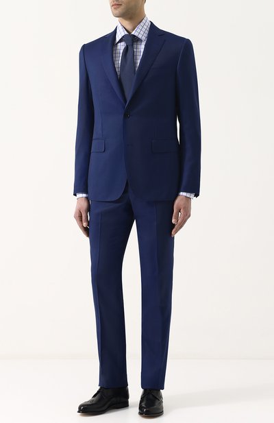 Хлопковая сорочка с воротником кент ANDREA CAMPAGNA, арт. 3-2028, фото 2