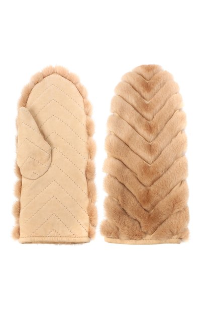 Варежки из меха норки FURLAND бежевого цвета по цене 46000 руб., арт. 0114502150019300618, фото 2 Варежки из меха норки FURLAND, арт. 0114502150019300618, фото 2