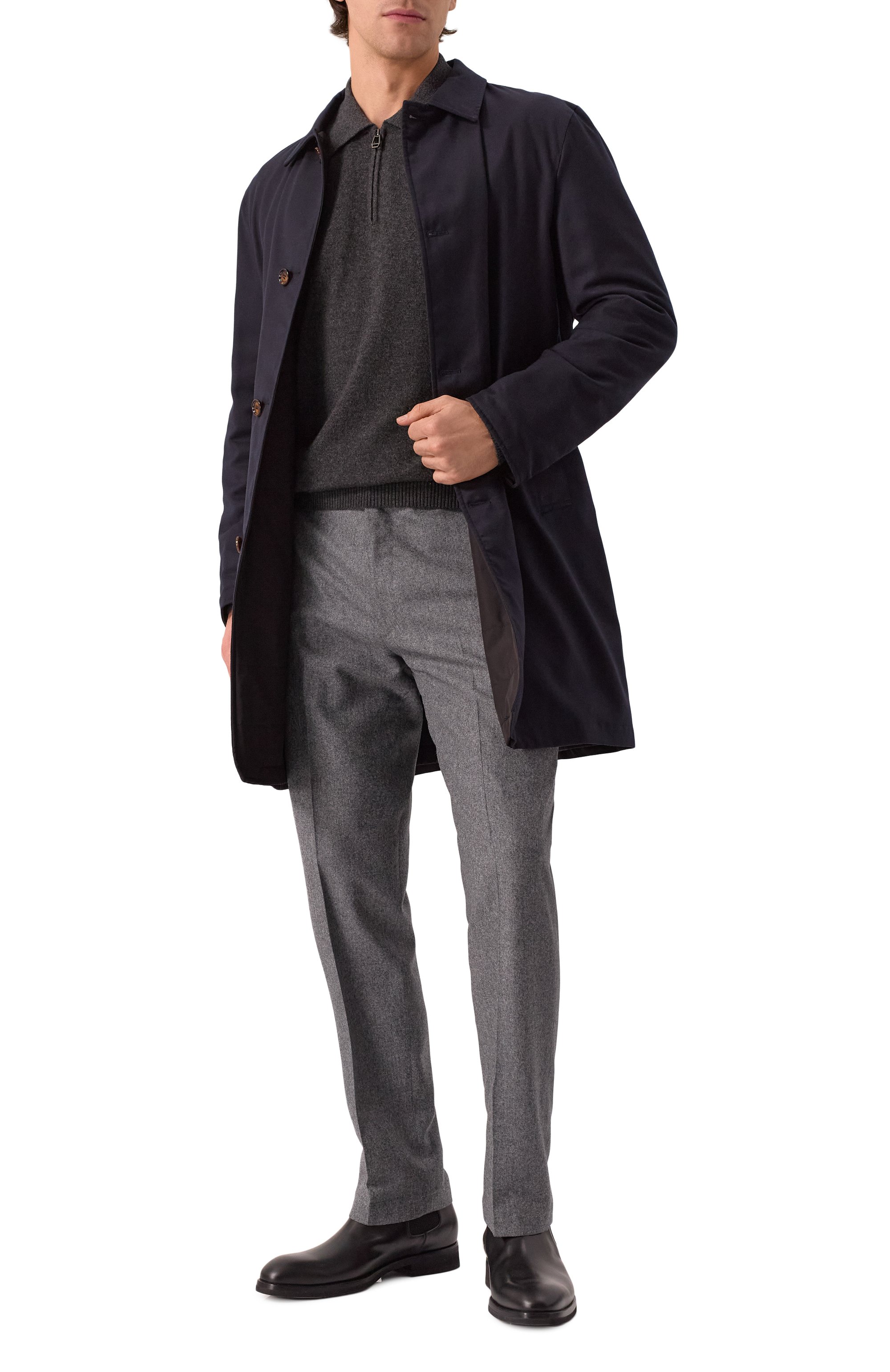 Кашемировое поло MVST темно-серого цвета по цене 145000 руб., арт. 8567/PL/050, фото 2 Кашемировое поло MVST, арт. 8567/PL/050, фото 2